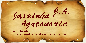 Jasminka Agatonović vizit kartica